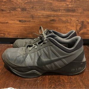 Nike Air Ring Leader Low Dark Gray Black 488102-002 Mens Sz 8.5 Basketball Shoe